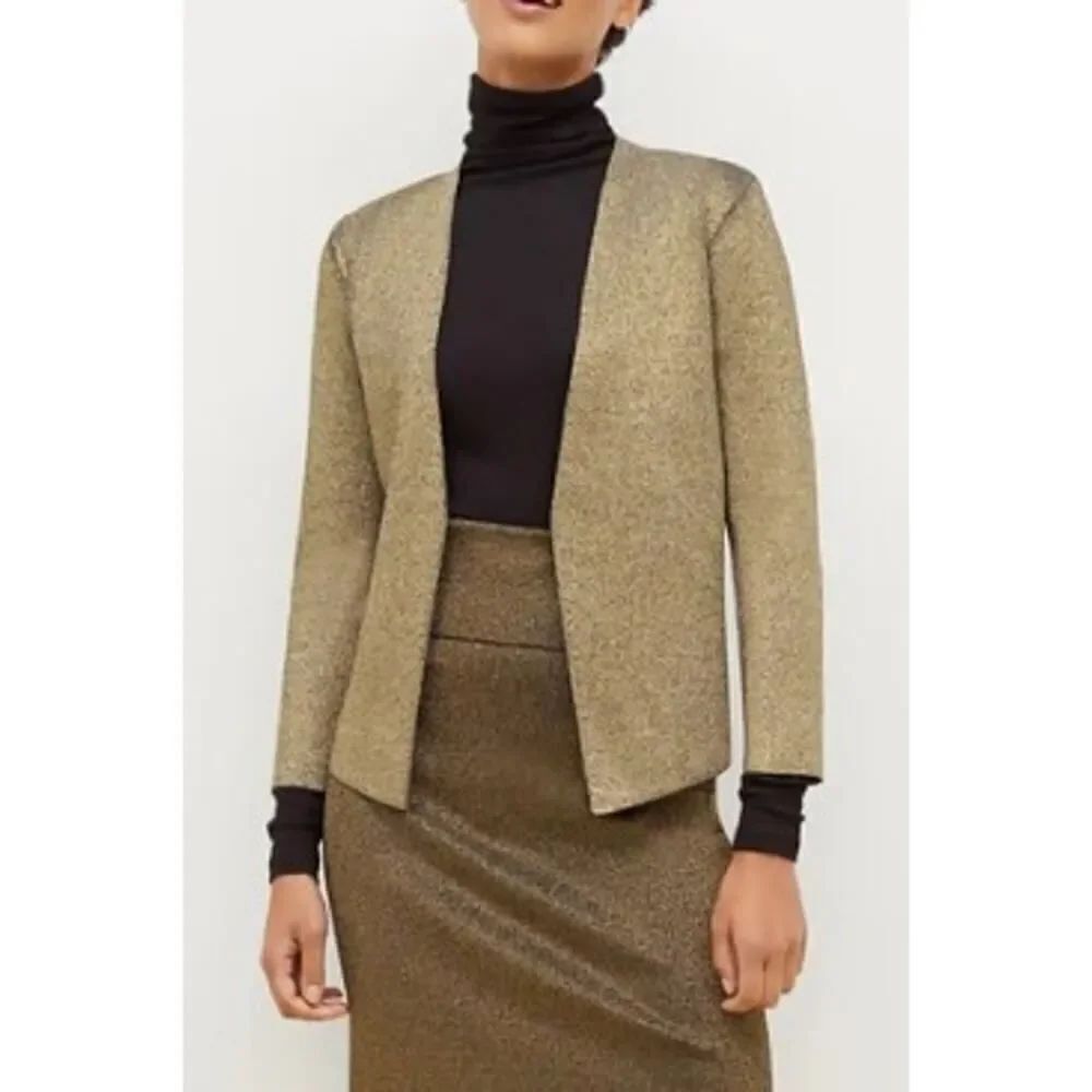 NWT M.M. Lafleur Woolf 3.0 Jardigan Gold Knit Sz.âXS
